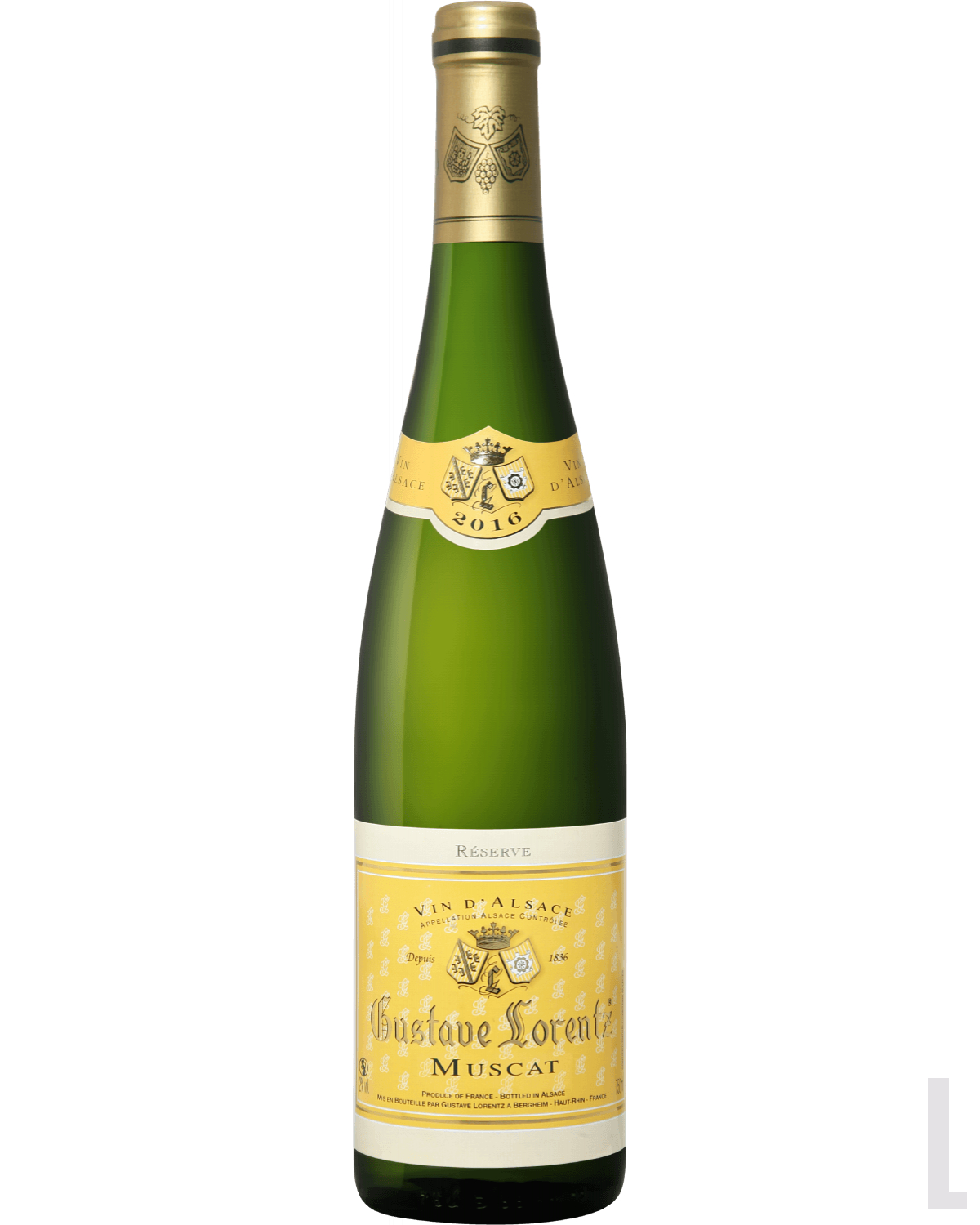 Вино белое полусухое Muscat Reserve Alsace AOC Gustave Lorentz, 0.75л,  Франция — купить в Иркутске Мускат Резерв Эльзас AOC Гюстав Лоренц 2007,  цена и отзывы